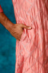 SHRESTHA BY VASTRAMAY Men's Onion Pink Chanderi Cotton Embellished Kurta Pant Set